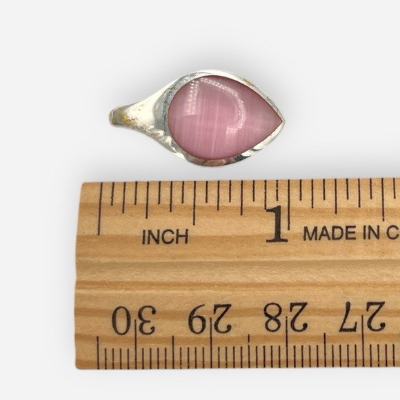 SU Thailand Pink Mother of Pearl Teardrop Earrings Pendant Sterling Silver Set - Picture 5 of 6